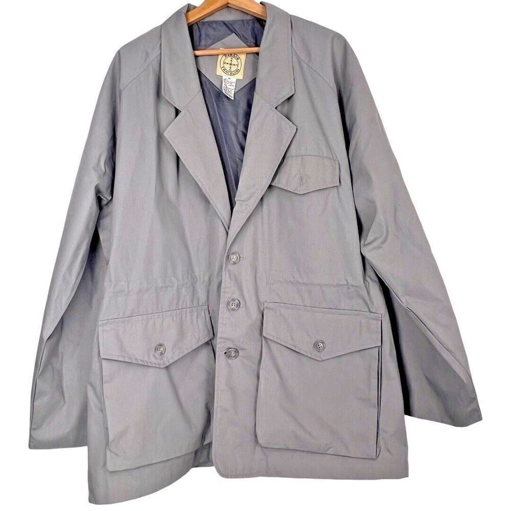 MENS Haband TRAVELERS Button Light Jacket Coat XL Beige Tan Lined Pockets